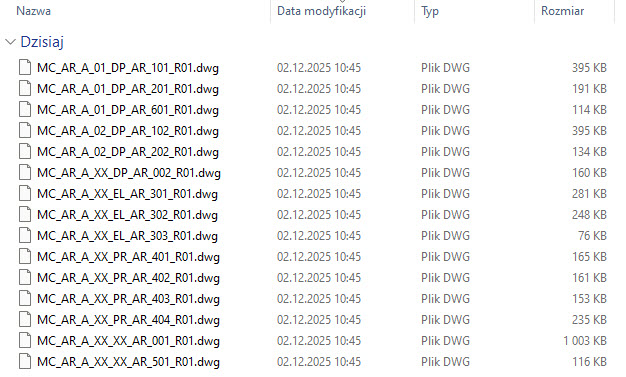 wymiana danych z innymi branzystami